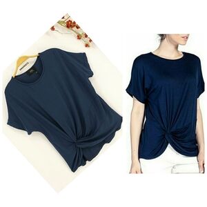 New COA Luxurious Soft Side Twist Top  Navy sz M